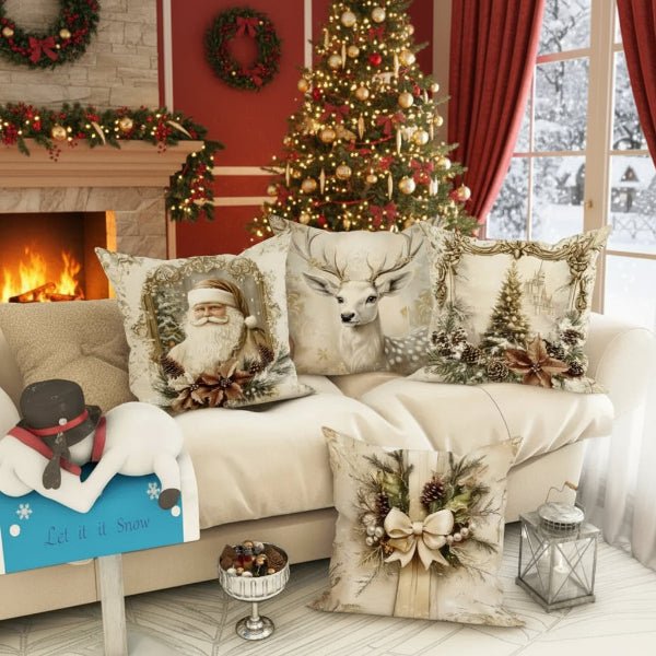 Festive Velvet Cushion Covers - CozyNest Decor