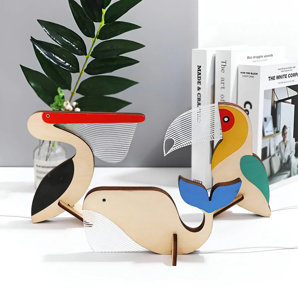 Animal-Themed Wooden Table Lamp - NatureLuxe