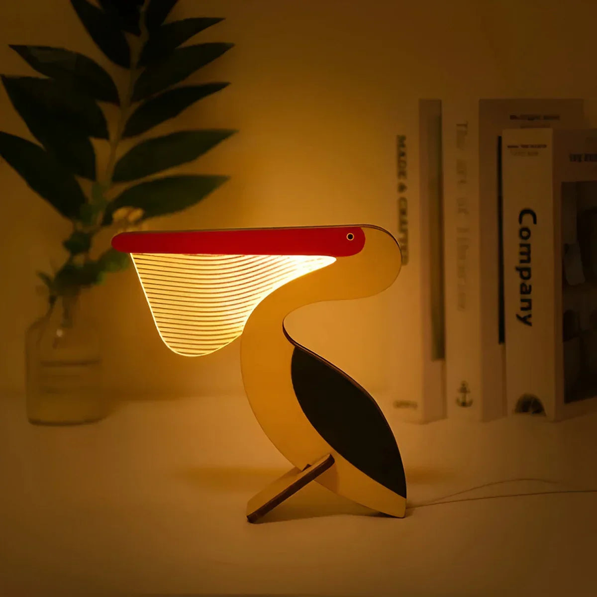 Animal-Themed Wooden Table Lamp - NatureLuxe