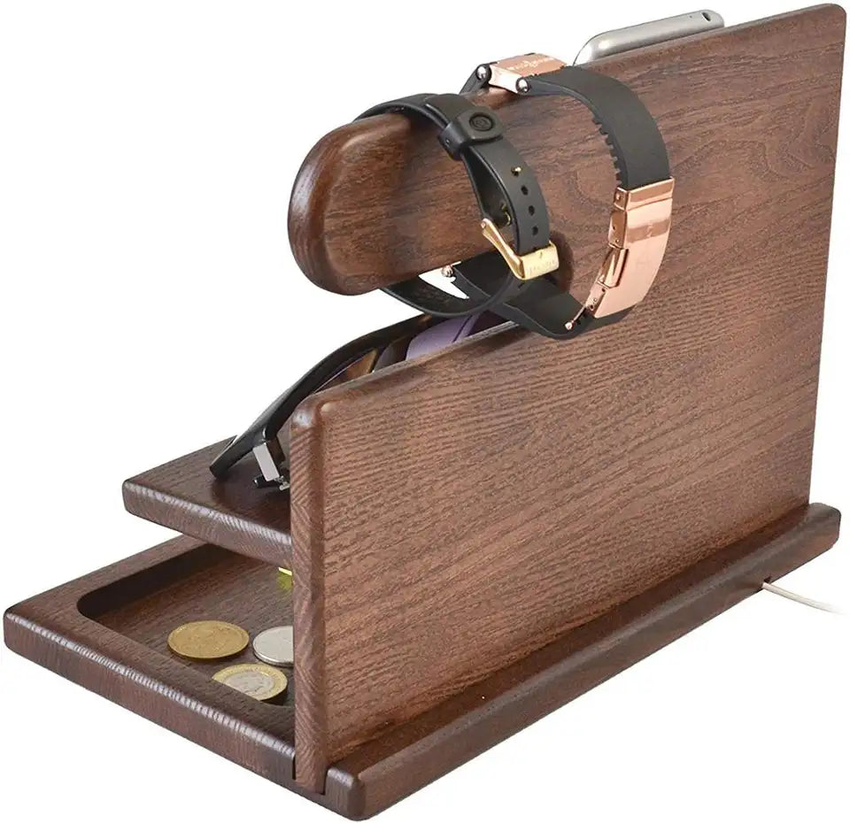 Wooden Phone Docking Station - LuxeCraft Essentials