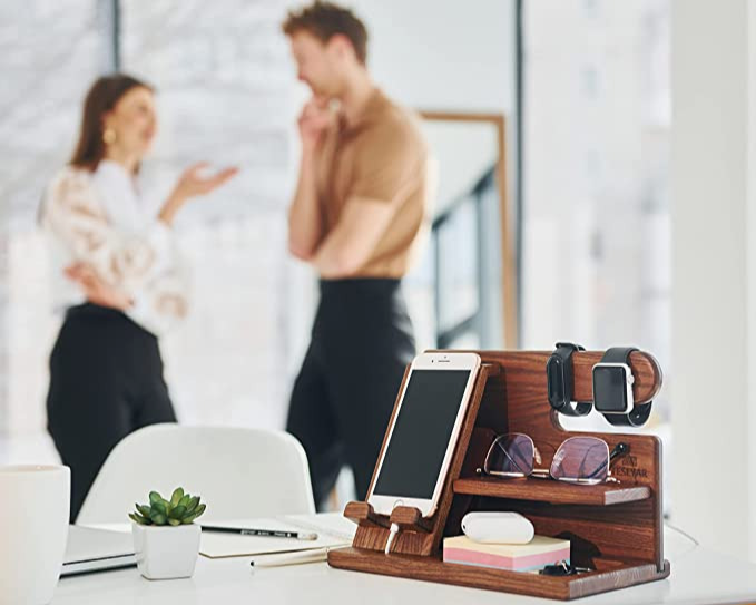 Wooden Phone Docking Station - LuxeCraft Essentials