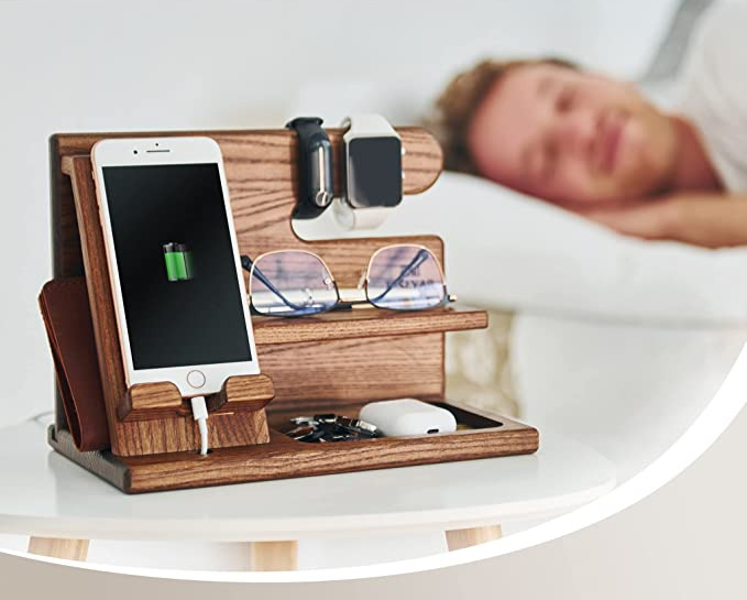 Wooden Phone Docking Station - LuxeCraft Essentials