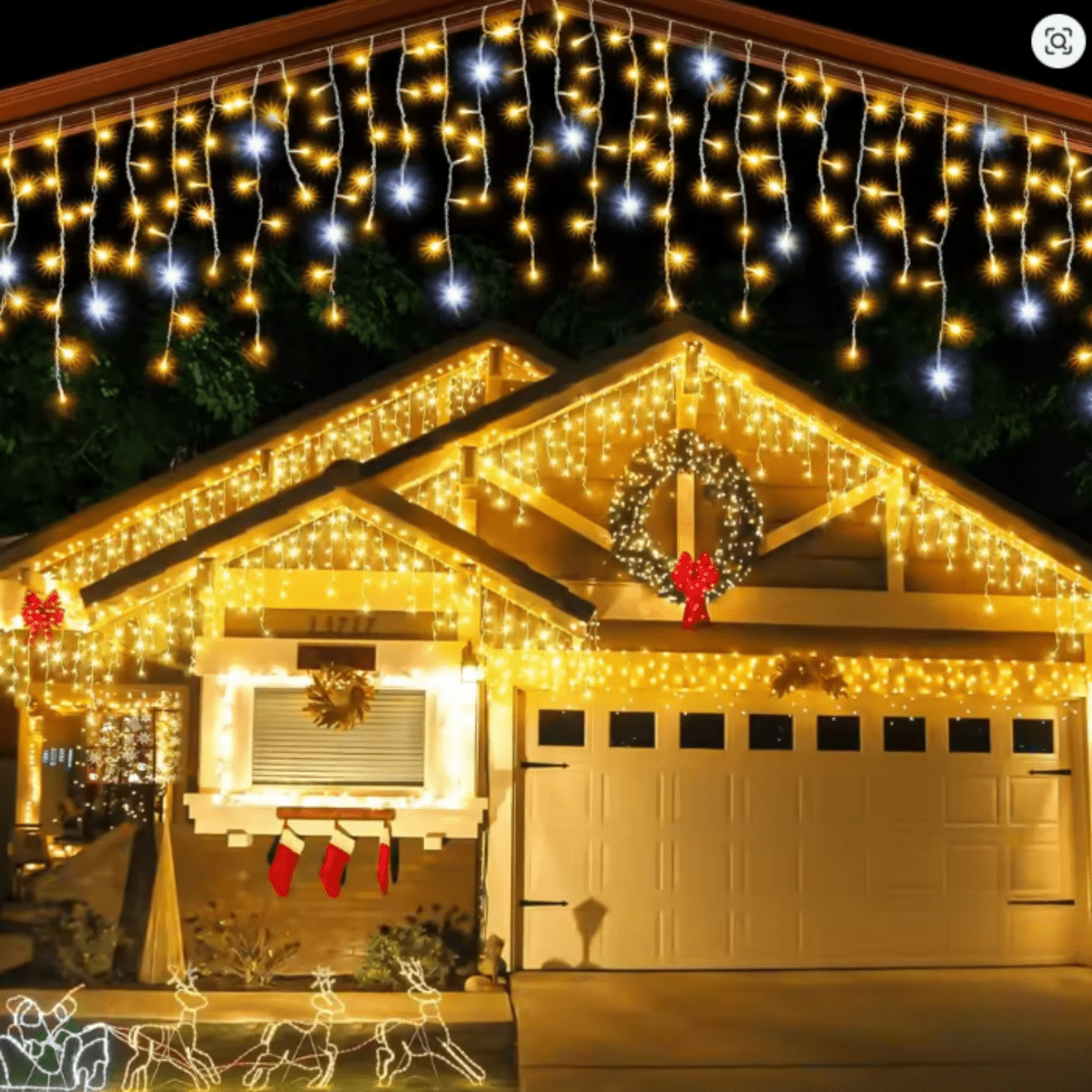 Garden LED Curtain Lights - LuminaGlow Weatherproof Design