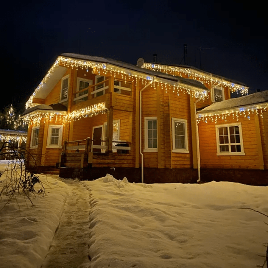 Garden LED Curtain Lights - LuminaGlow Weatherproof Design
