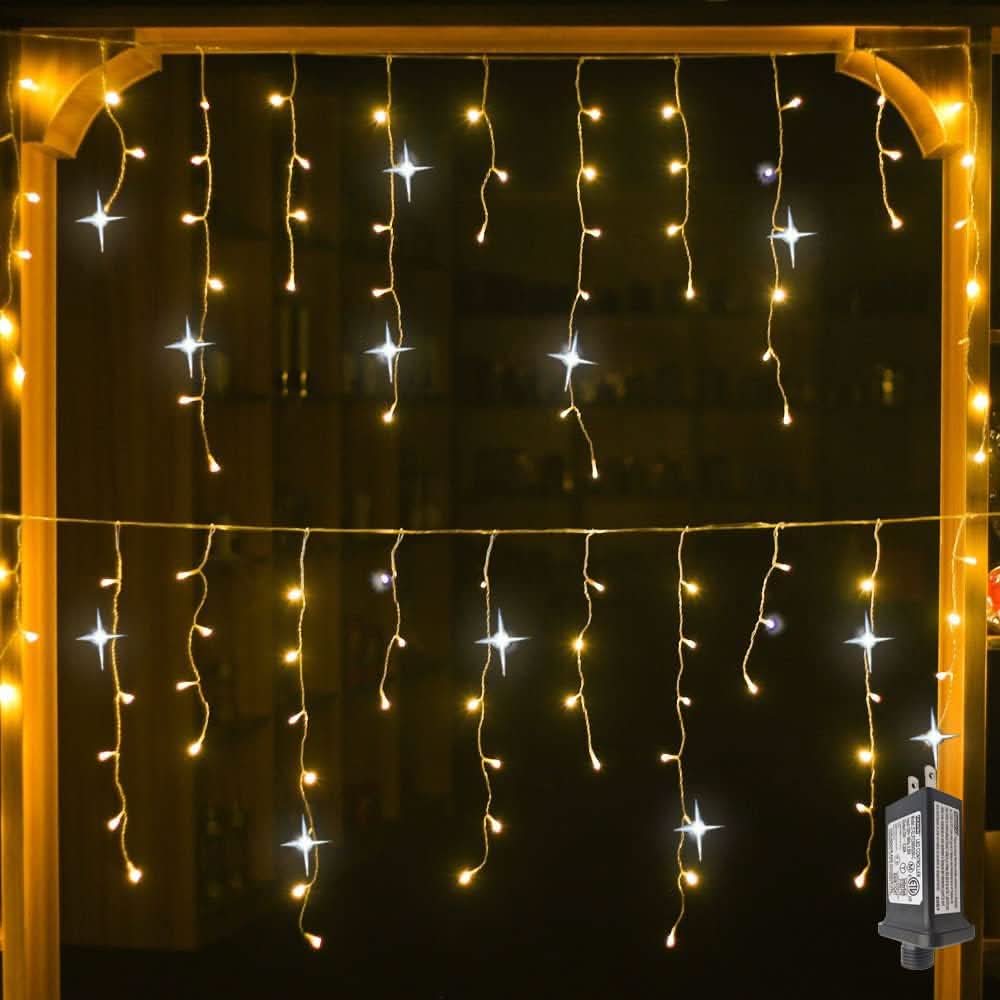 Garden LED Curtain Lights - LuminaGlow Weatherproof Design