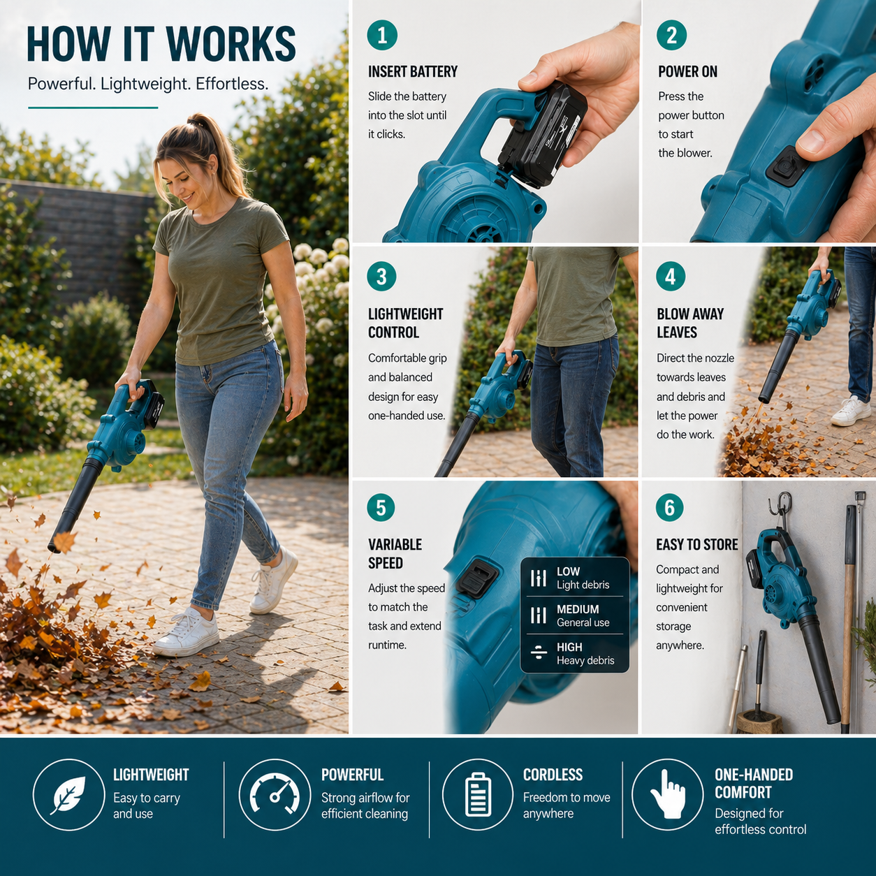 Electric Leaf Blower - EcoVibe