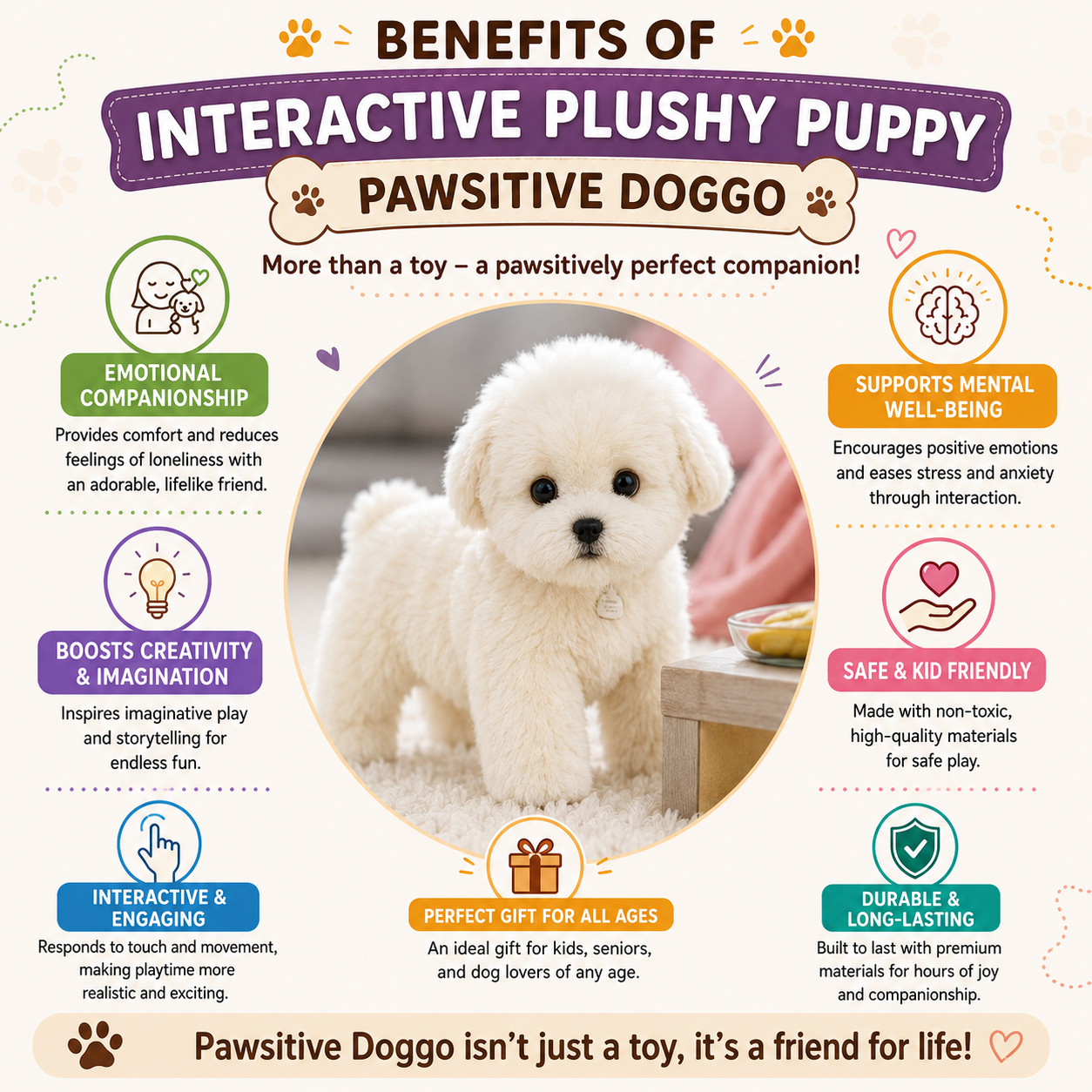 Interactive Plushy Puppy - Pawsitive Doggo