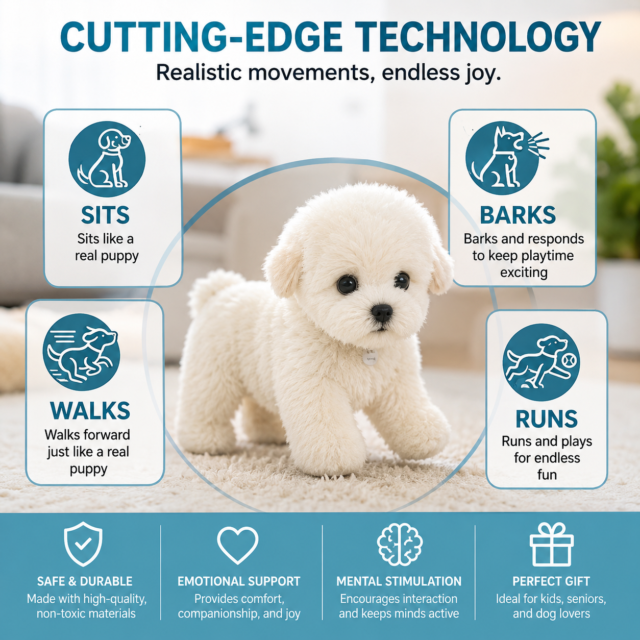 Interactive Plushy Puppy - Pawsitive Doggo