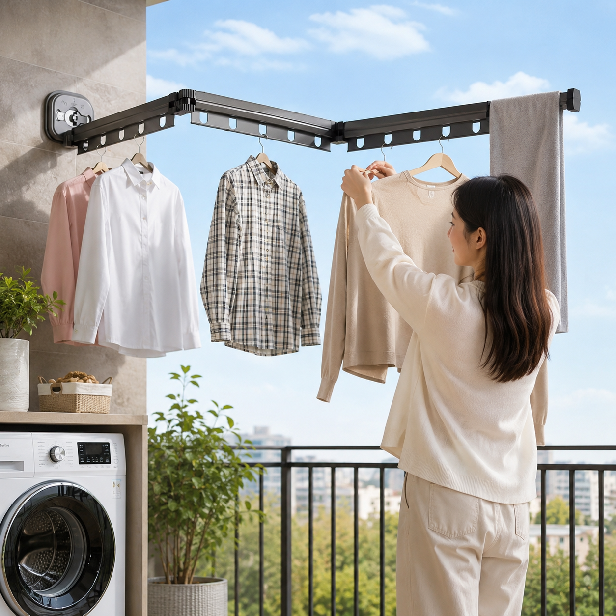 Retractable Drying Rack - LuxeSpace
