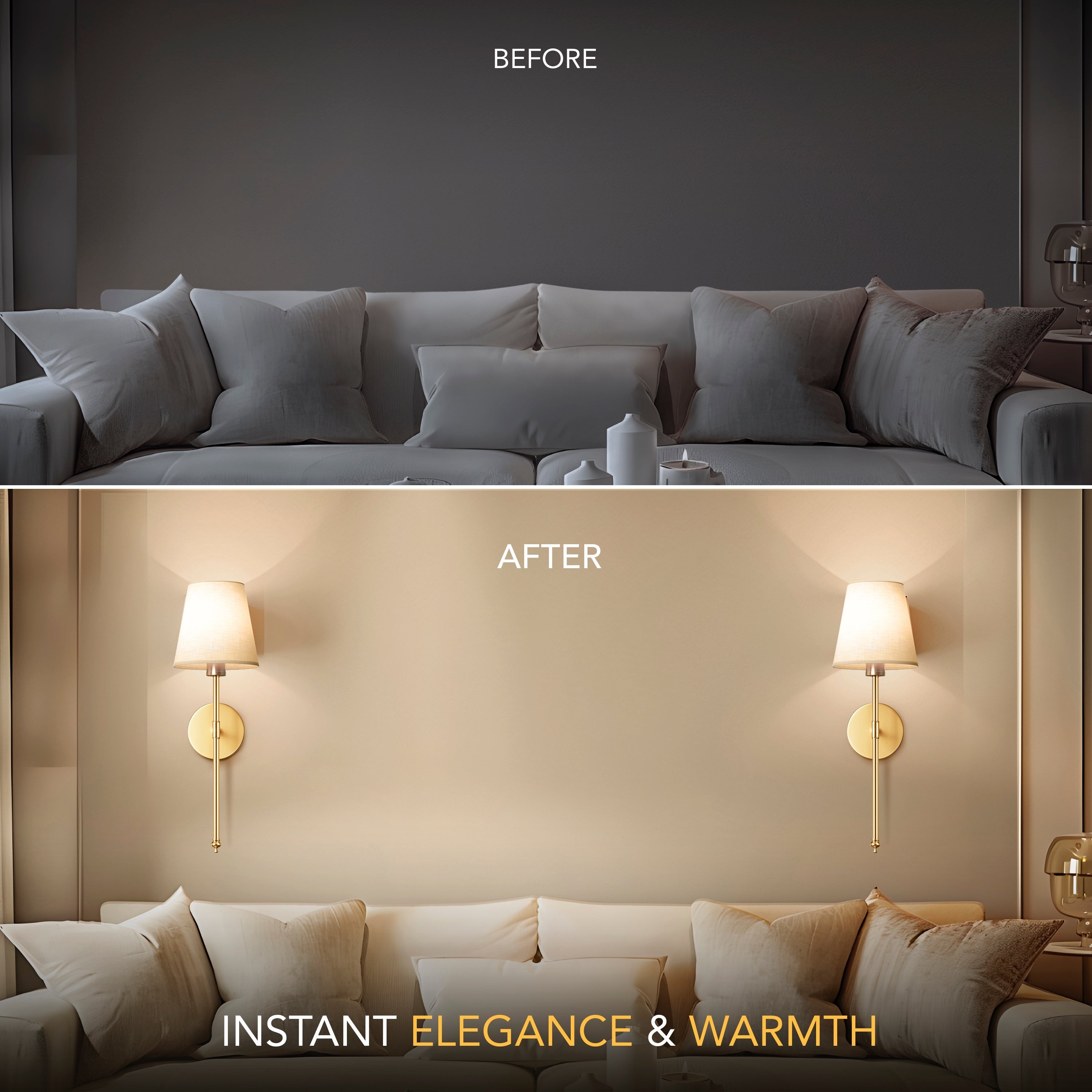 Luminous Wall Sconces - AuraGlow™ Original Wireless Set of 2