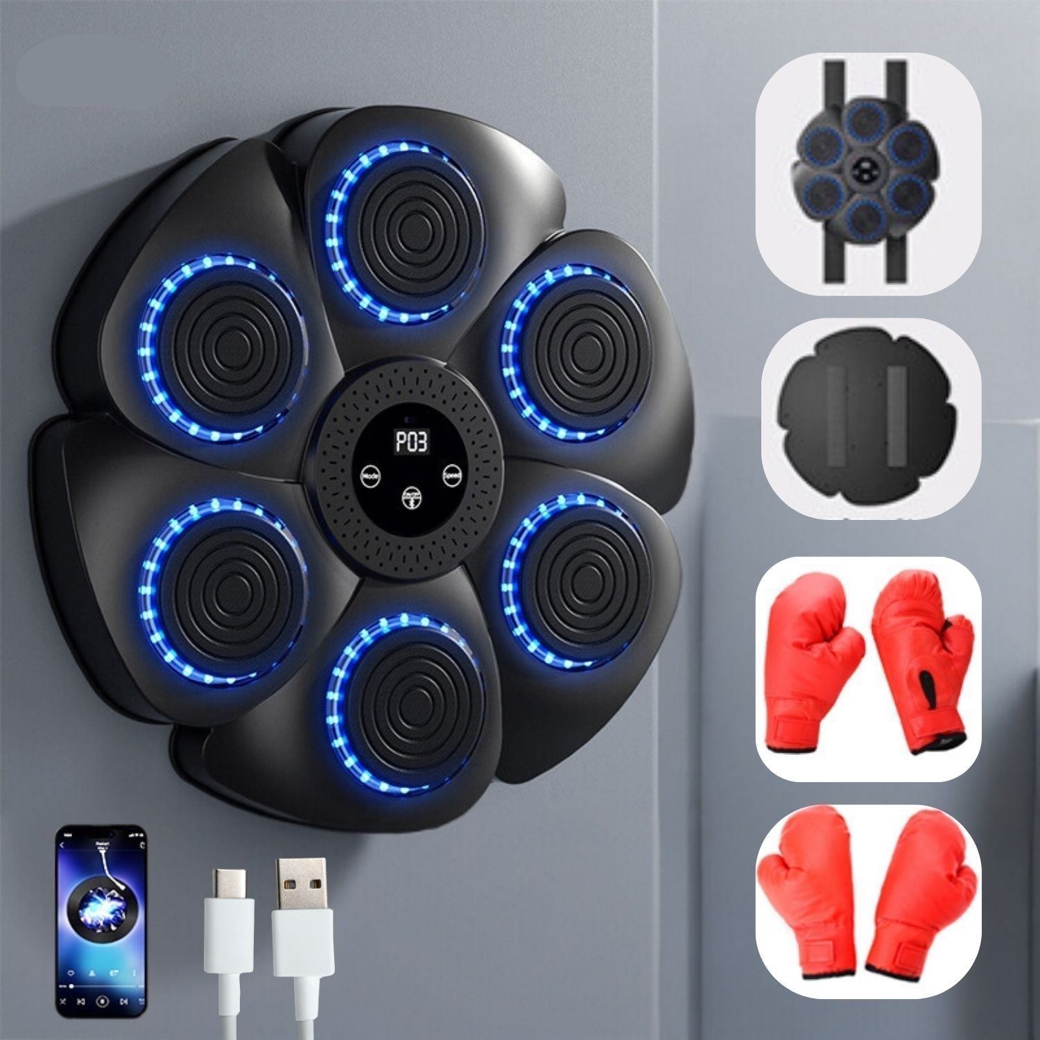 Smart Boxing Machine - FitPulse Interactive Home Trainer