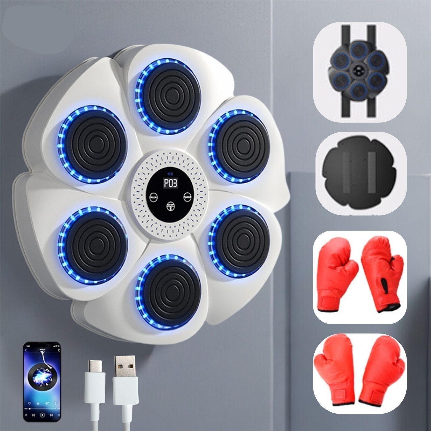 Smart Boxing Machine - FitPulse Interactive Home Trainer