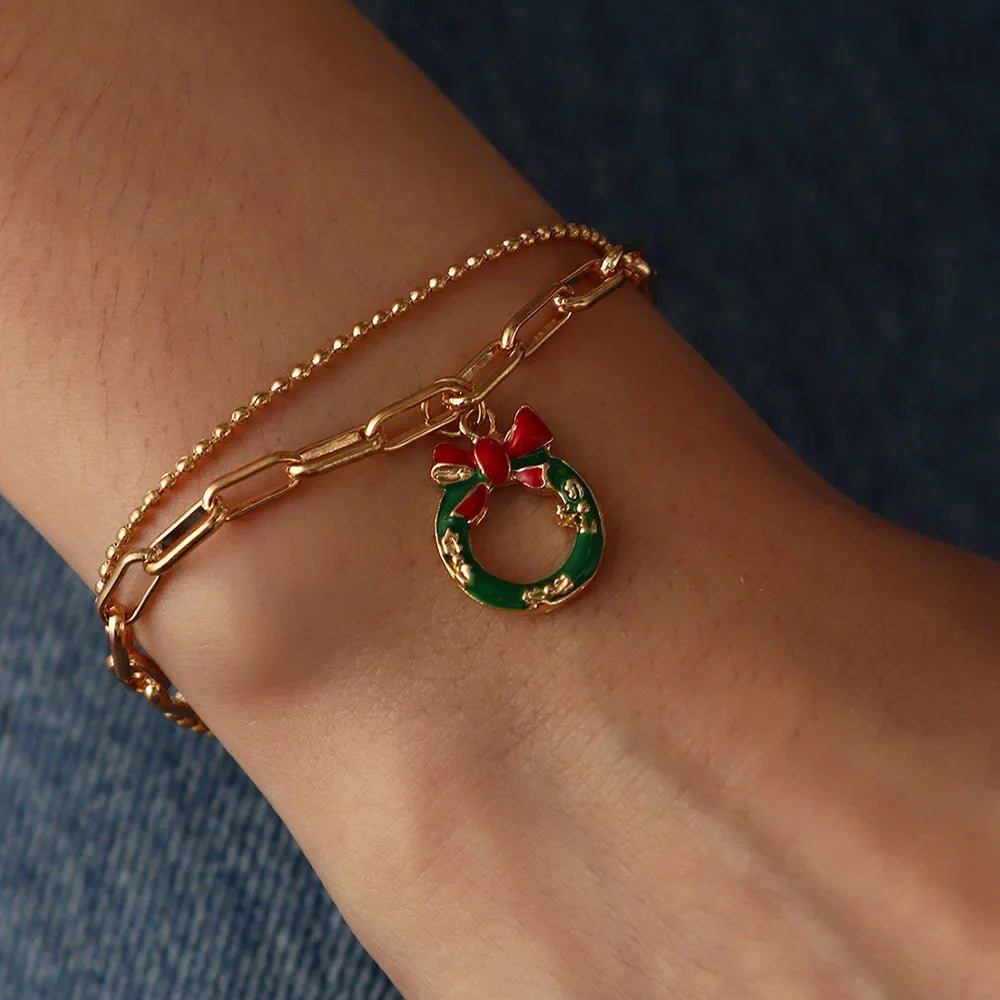 Charm Bracelet - LuxeFestive Gold-Plated Adjustable Jewelry