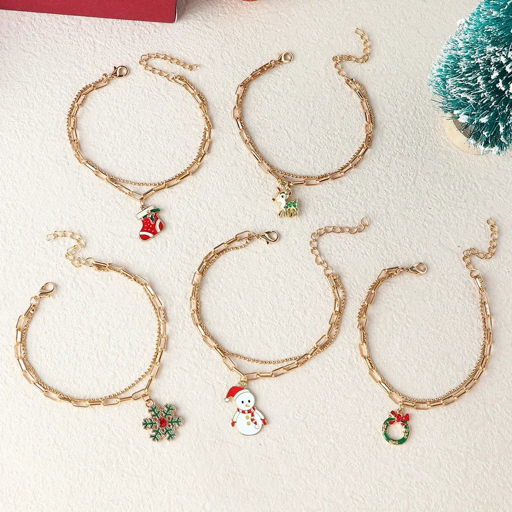 Charm Bracelet - LuxeFestive Gold-Plated Adjustable Jewelry