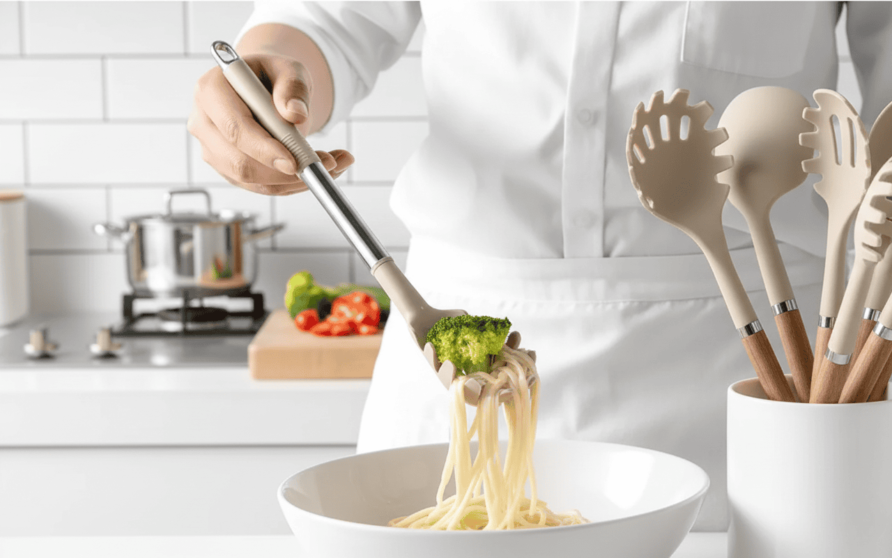 Silicone-Tipped Kitchen Utensil Set - CulinaryCraft