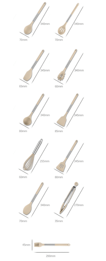 Silicone-Tipped Kitchen Utensil Set - CulinaryCraft