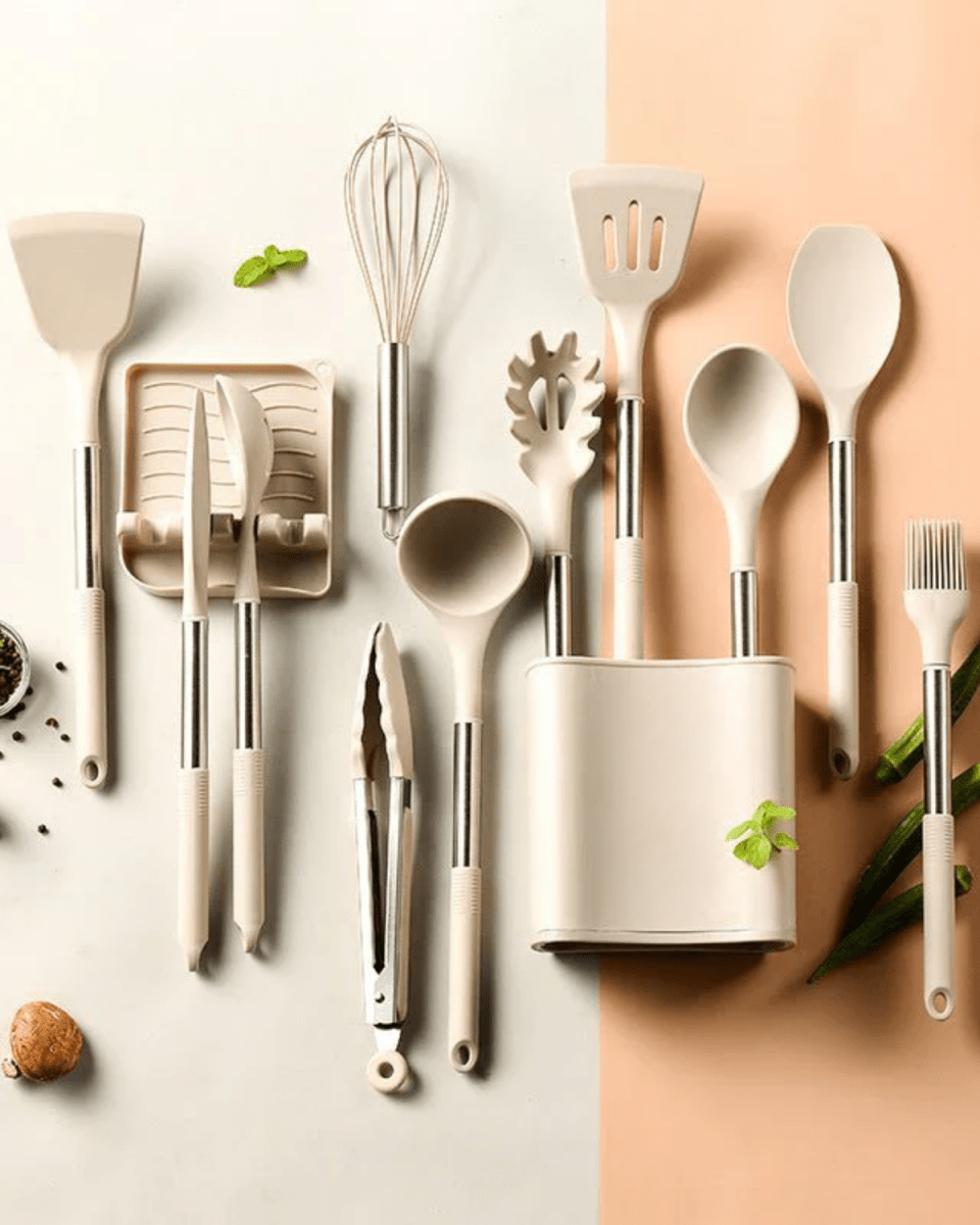 Silicone-Tipped Kitchen Utensil Set - CulinaryCraft