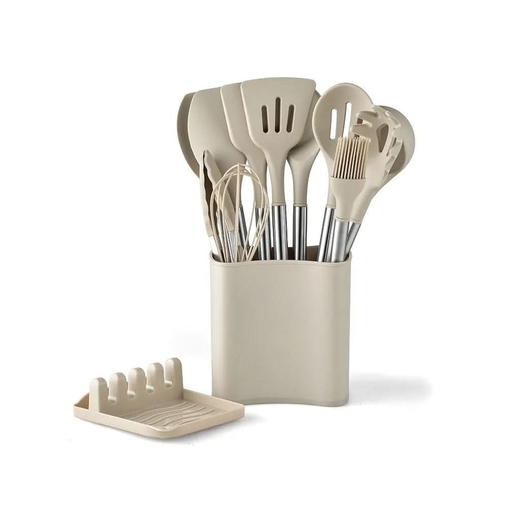 Silicone-Tipped Kitchen Utensil Set - CulinaryCraft