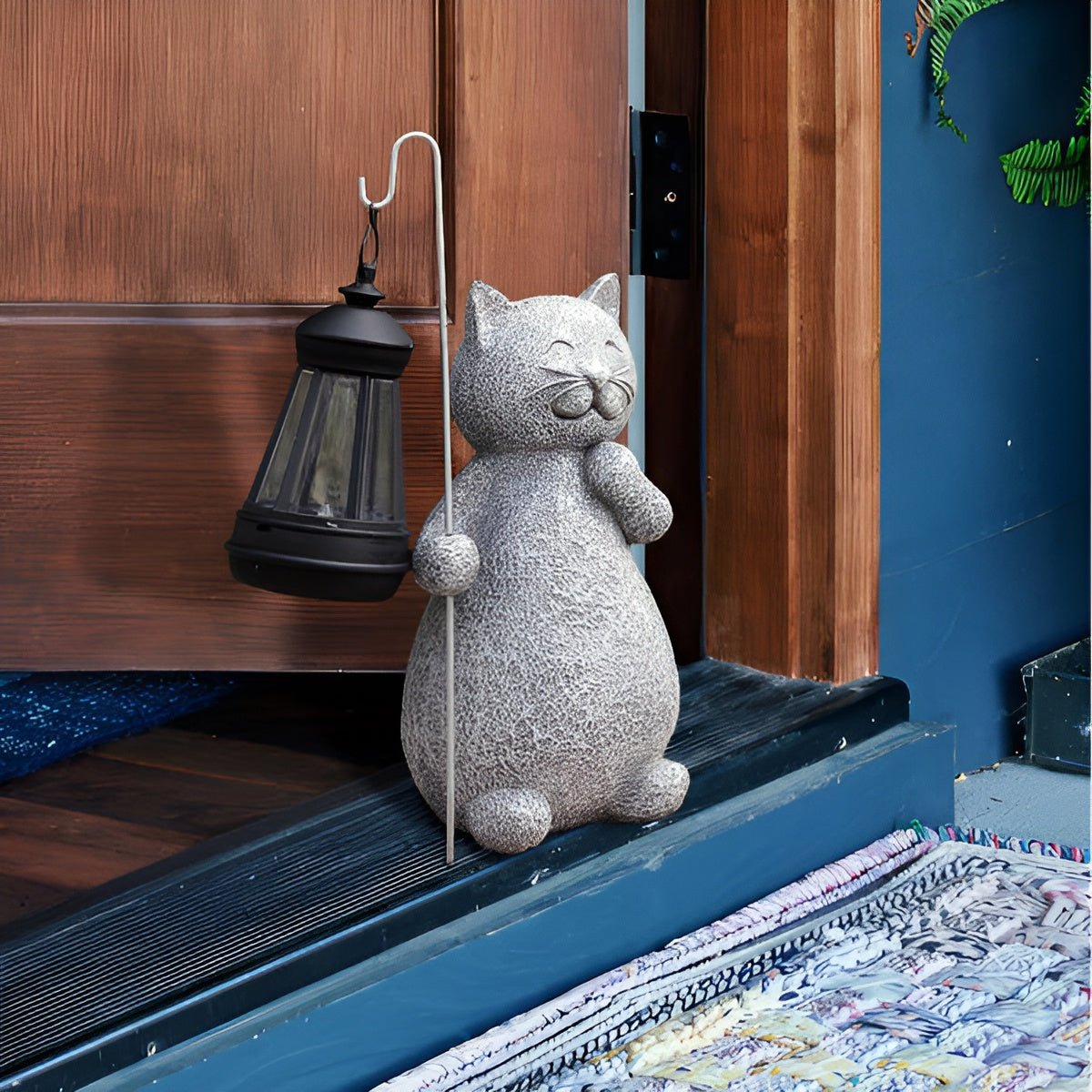 Solar Cat Statue - Lumina Garden Decor with Soft Glow