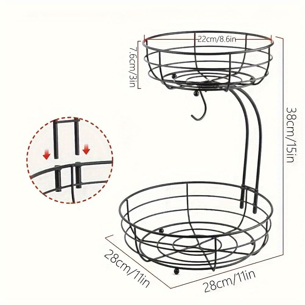 Fruit Stand with Banana Holder - NordicNest Design