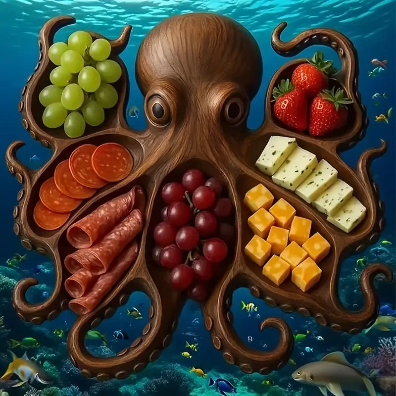 Rustic Octopus Charcuterie Board - OceanCraft