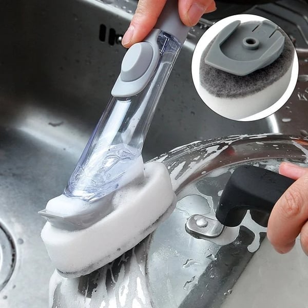 Dish Brush with Soap Dispenser - CleanWave Essentials