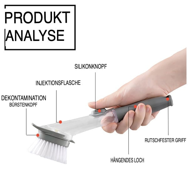 Dish Brush with Soap Dispenser - CleanWave Essentials