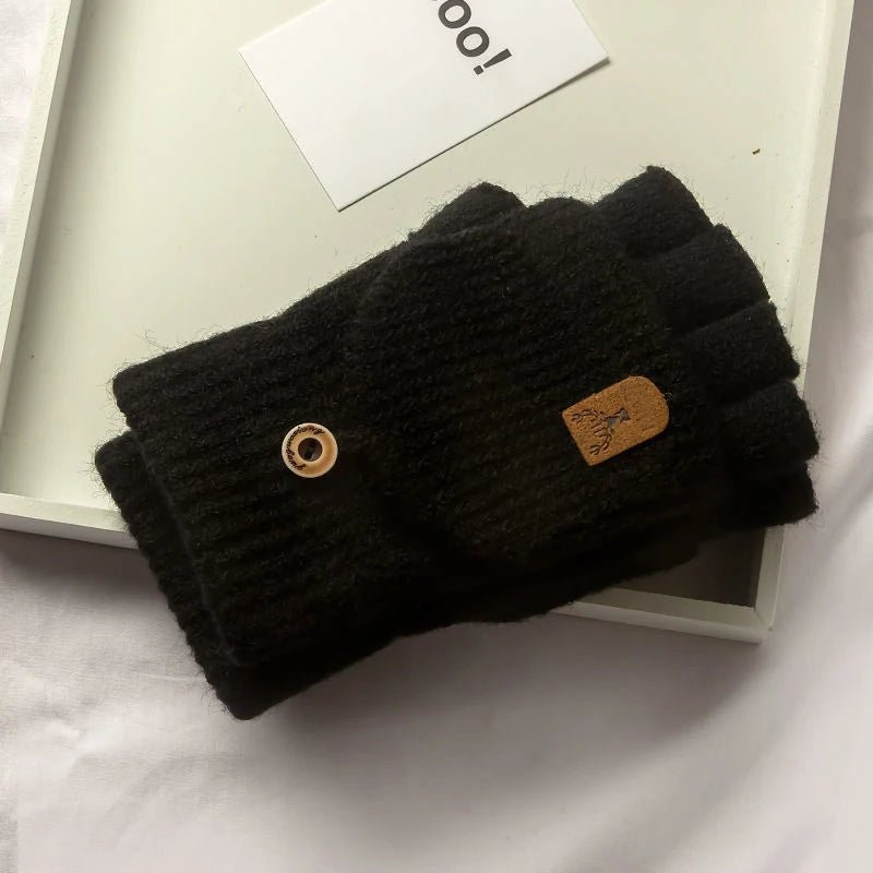 Cozy Knitted Fingerless Gloves - Luxe Comfort Wear