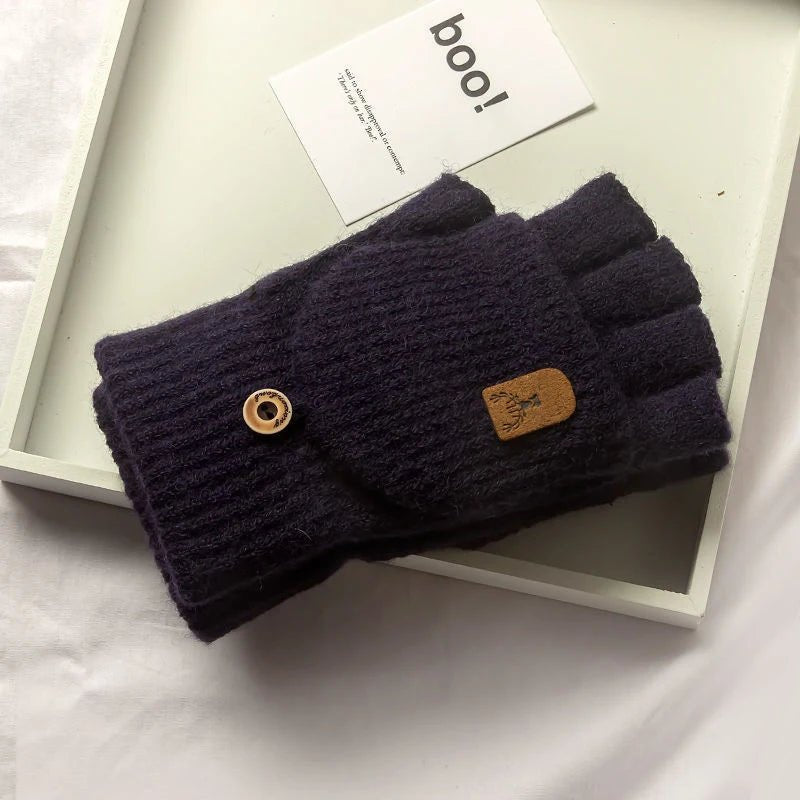 Cozy Knitted Fingerless Gloves - Luxe Comfort Wear