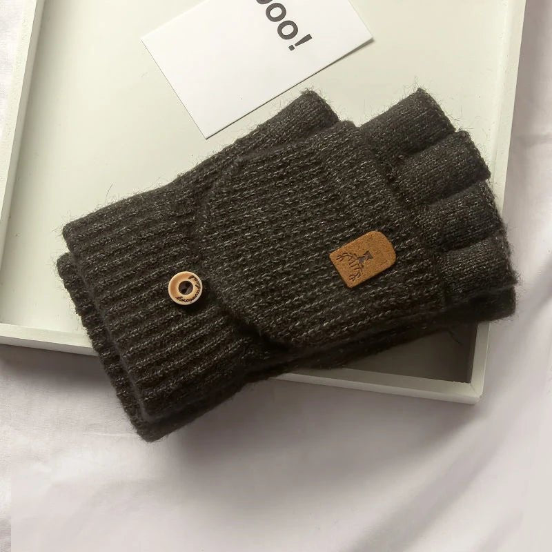 Cozy Knitted Fingerless Gloves - Luxe Comfort Wear