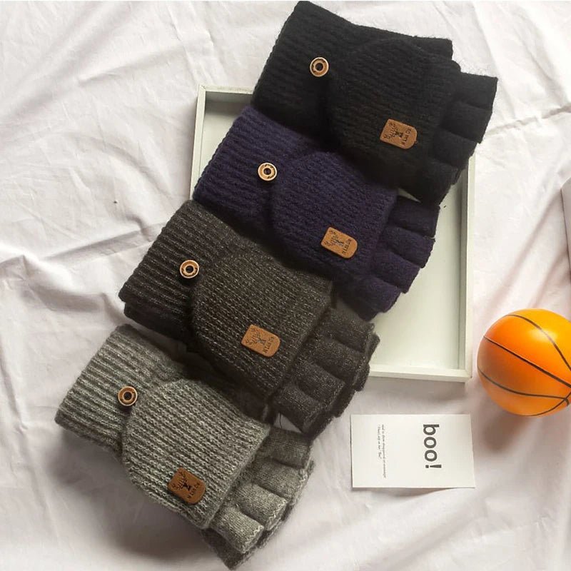 Cozy Knitted Fingerless Gloves - Luxe Comfort Wear
