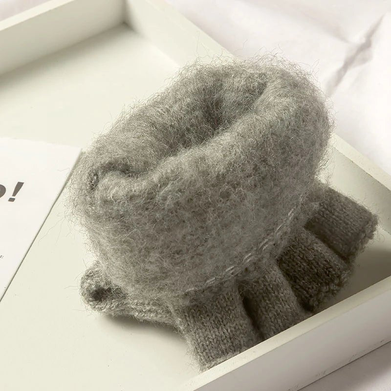 Cozy Knitted Fingerless Gloves - Luxe Comfort Wear