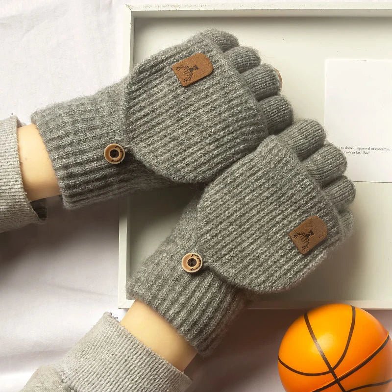 Cozy Knitted Fingerless Gloves - Luxe Comfort Wear