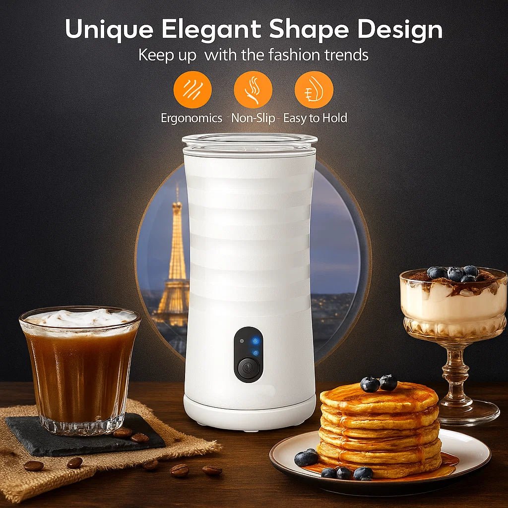 Frothing Milk Steamer - LuxeBrew 4-in-1 Barista Tool