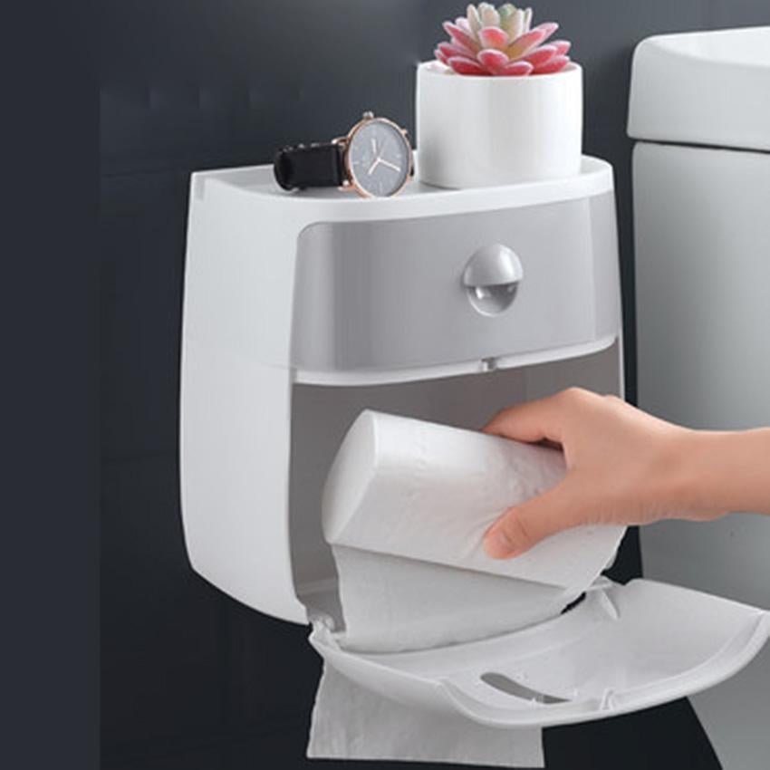 Premium Wall-Mounted Toilet Paper Holder - LuxeBath