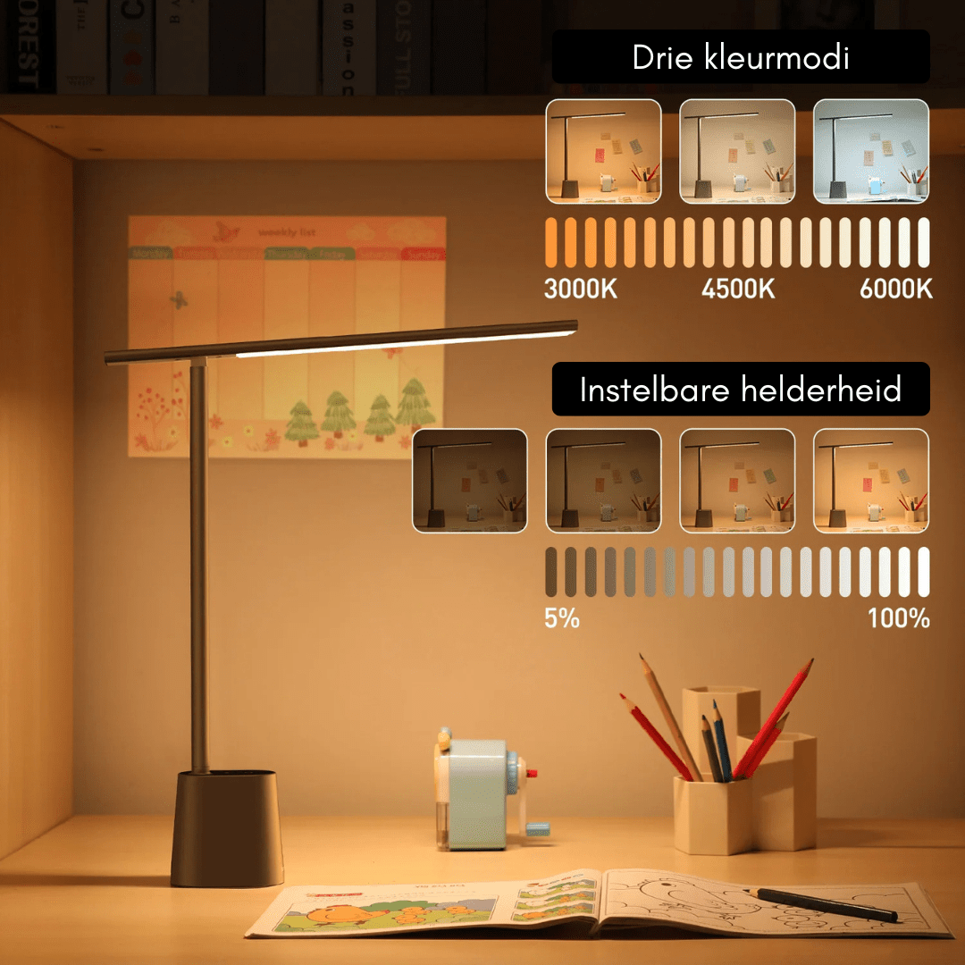 Smart LED Desk Lamp - Luminara with Dimmable Design