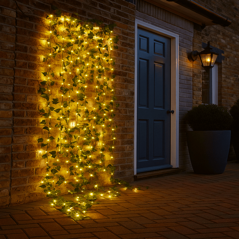 Green Leaf LED String Lights - LuminaGlow
