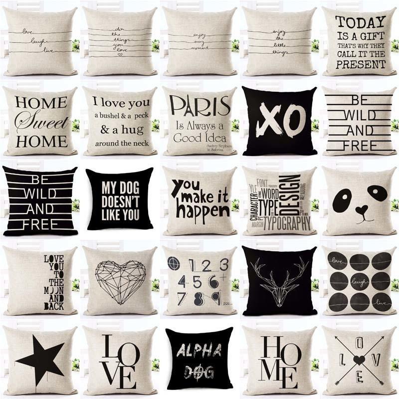 Black & White Decorative Cushion Cover - LuxeNest