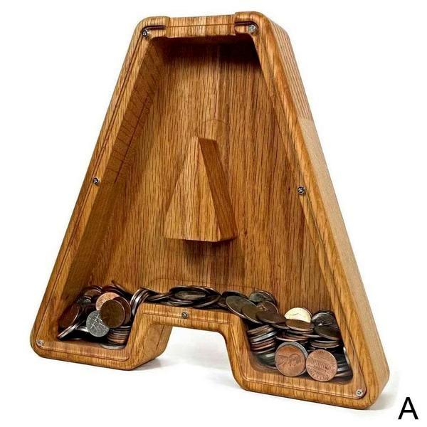 Wood Alphabet Piggy Bank - SaveWise