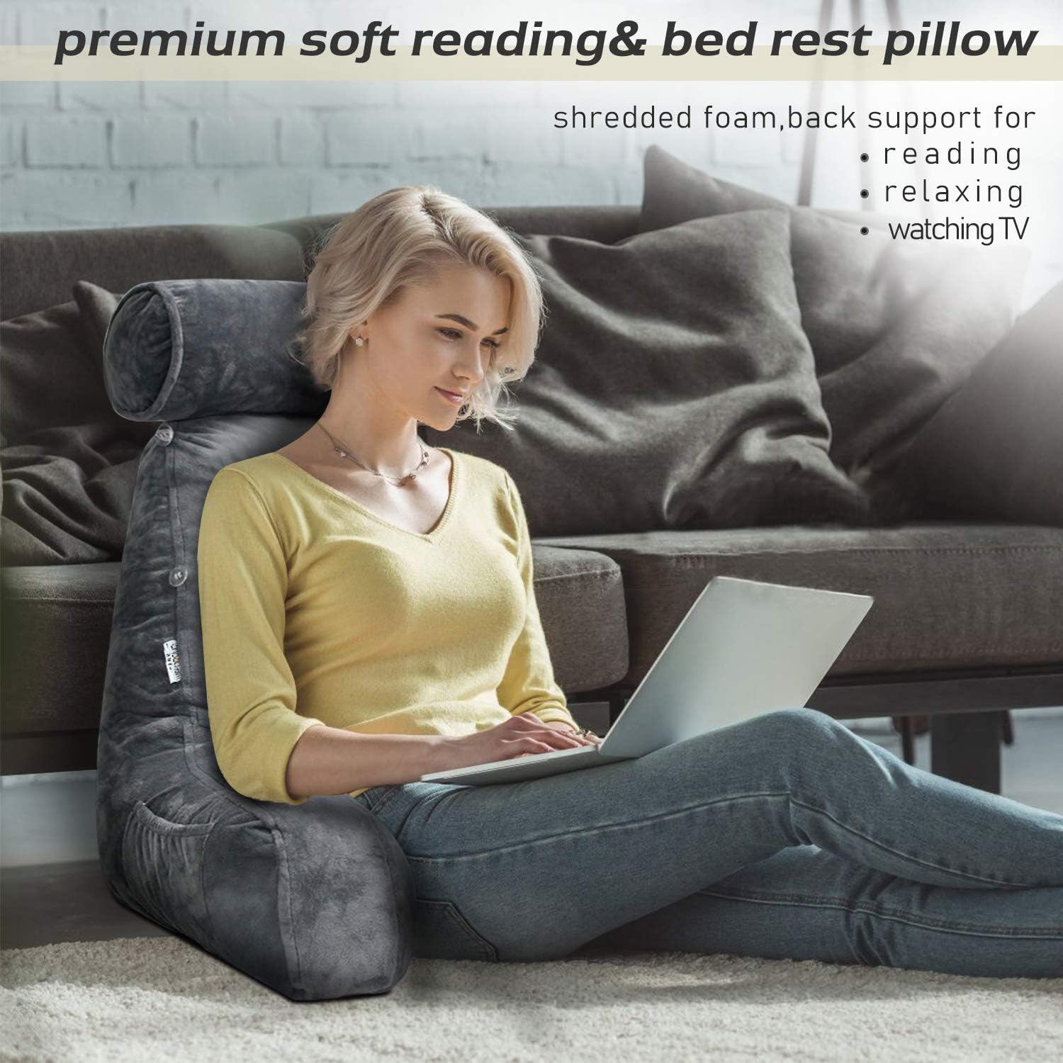 Reading Pillow with Arms - LuxeNest