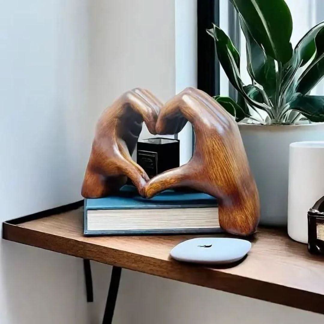 Wooden LoveSculpt - Artisan Decorative Figure for Home Decor