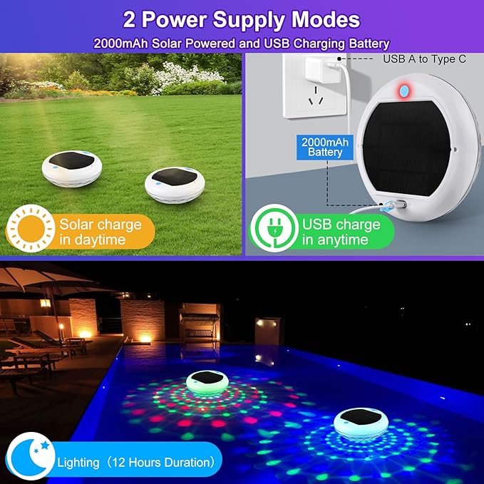 Solar Pool Light - AquaGlow™ with Eco-Friendly Design