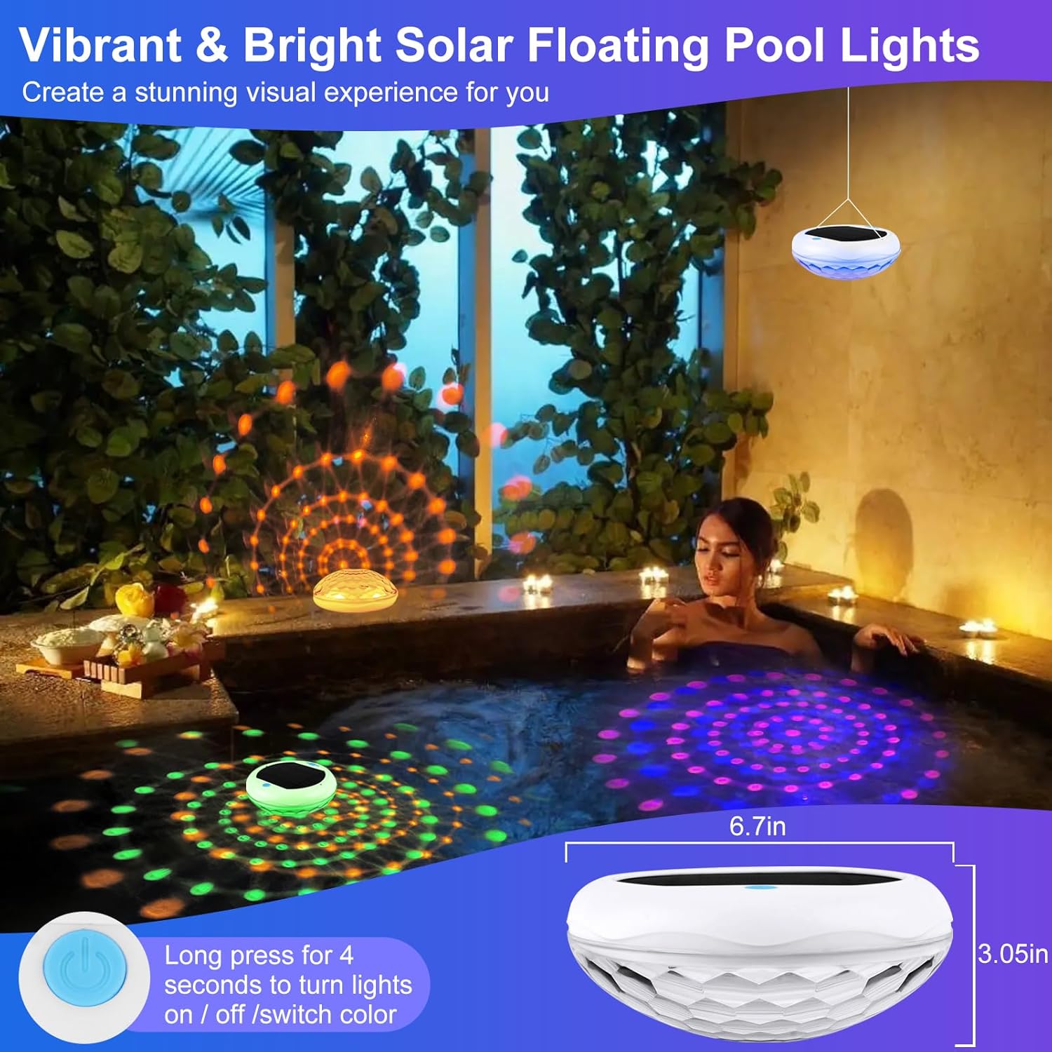 Solar Pool Light - AquaGlow™ with Eco-Friendly Design