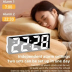 Digital Alarm Clock - NovaGlow with Temperature Display