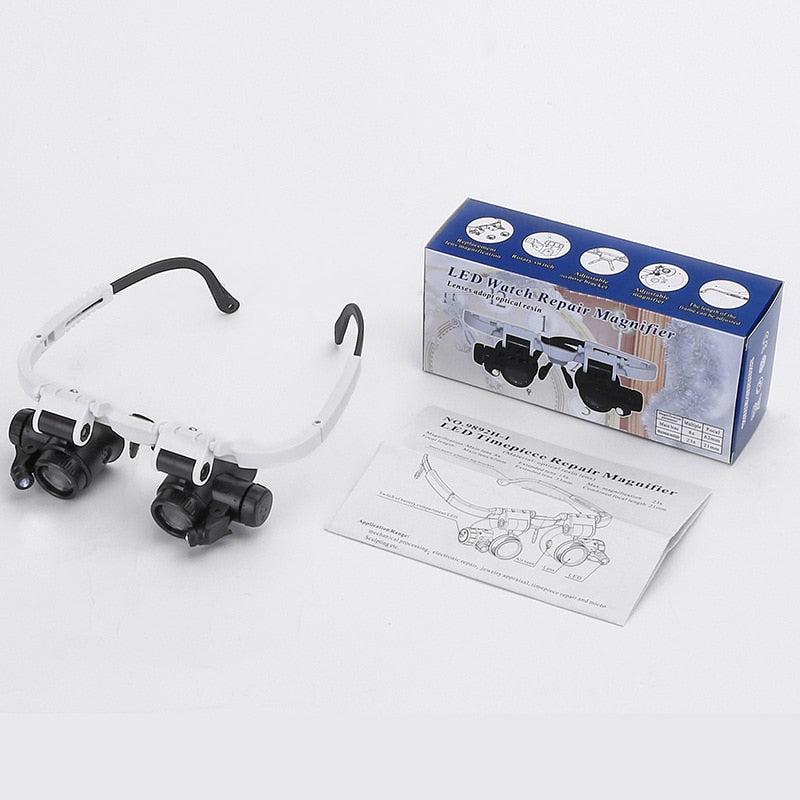 Magnifying Glasses with Adjustable LED Light - OptiVision