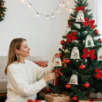 Christmas Drawstring Bags - FestiveJoy 24-Pack for Holiday Decor