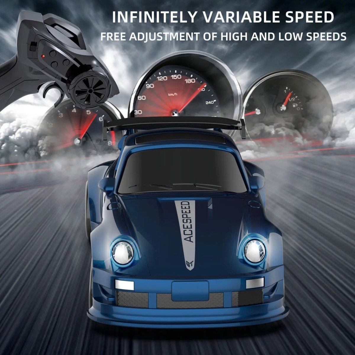 Drift Car - Velocity Toys 1:64 Mini RC with Drift Tires
