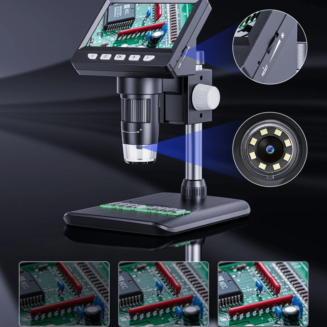 PrecisionView - Digital Soldering Microscope with Adjustable Screen