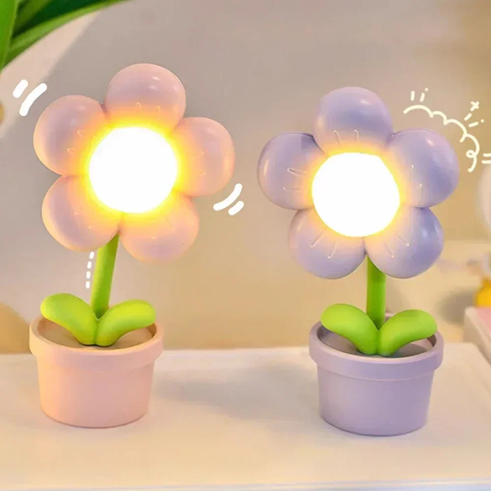 BlossomGlow Small Flower Table Lamp - LumaNest