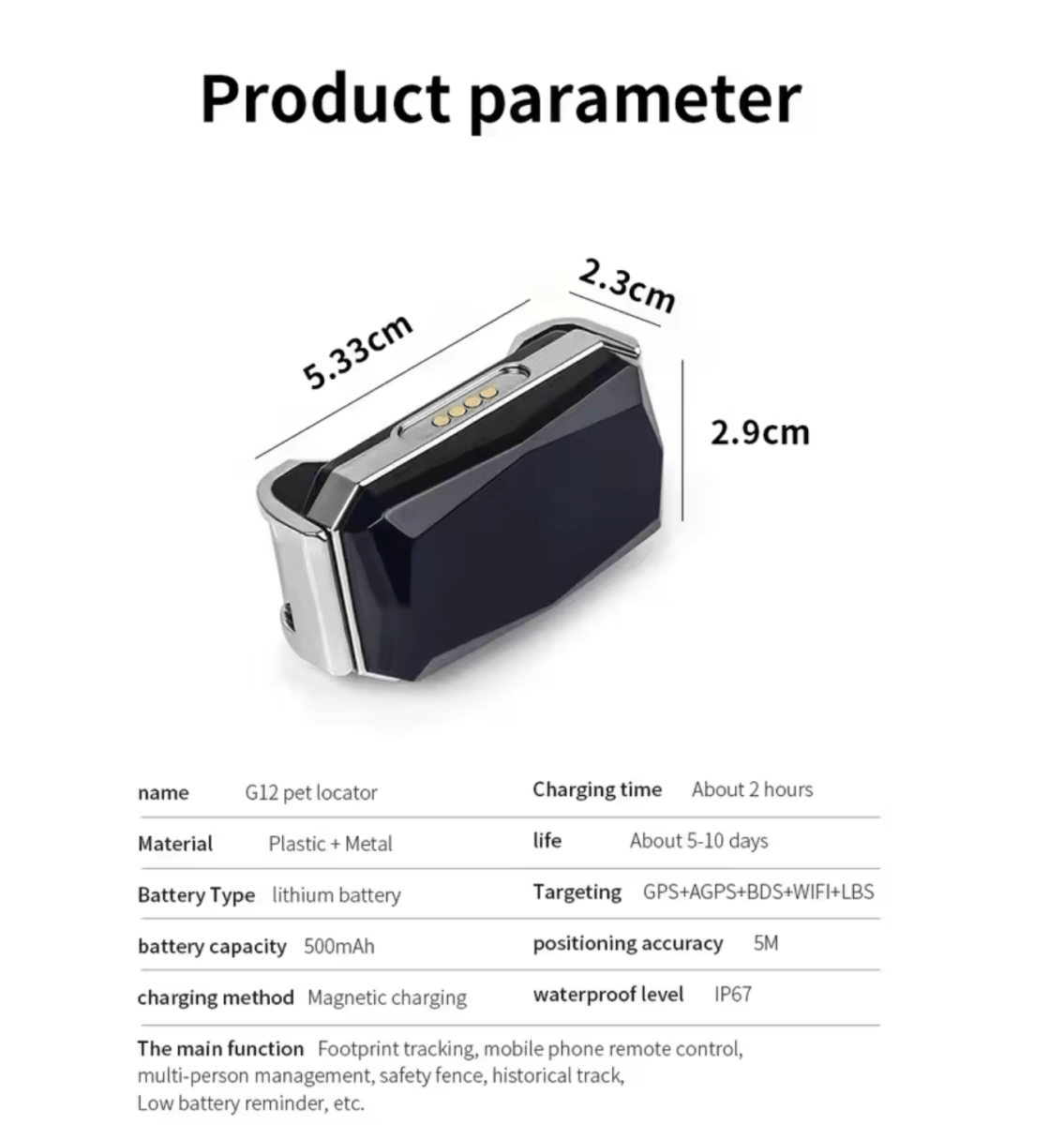 Smart Tracker G12 - Premium Real-Time Location Device